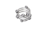 Metal Mens Multiple Metal Balls Penis Head Ring - - Cock Rings